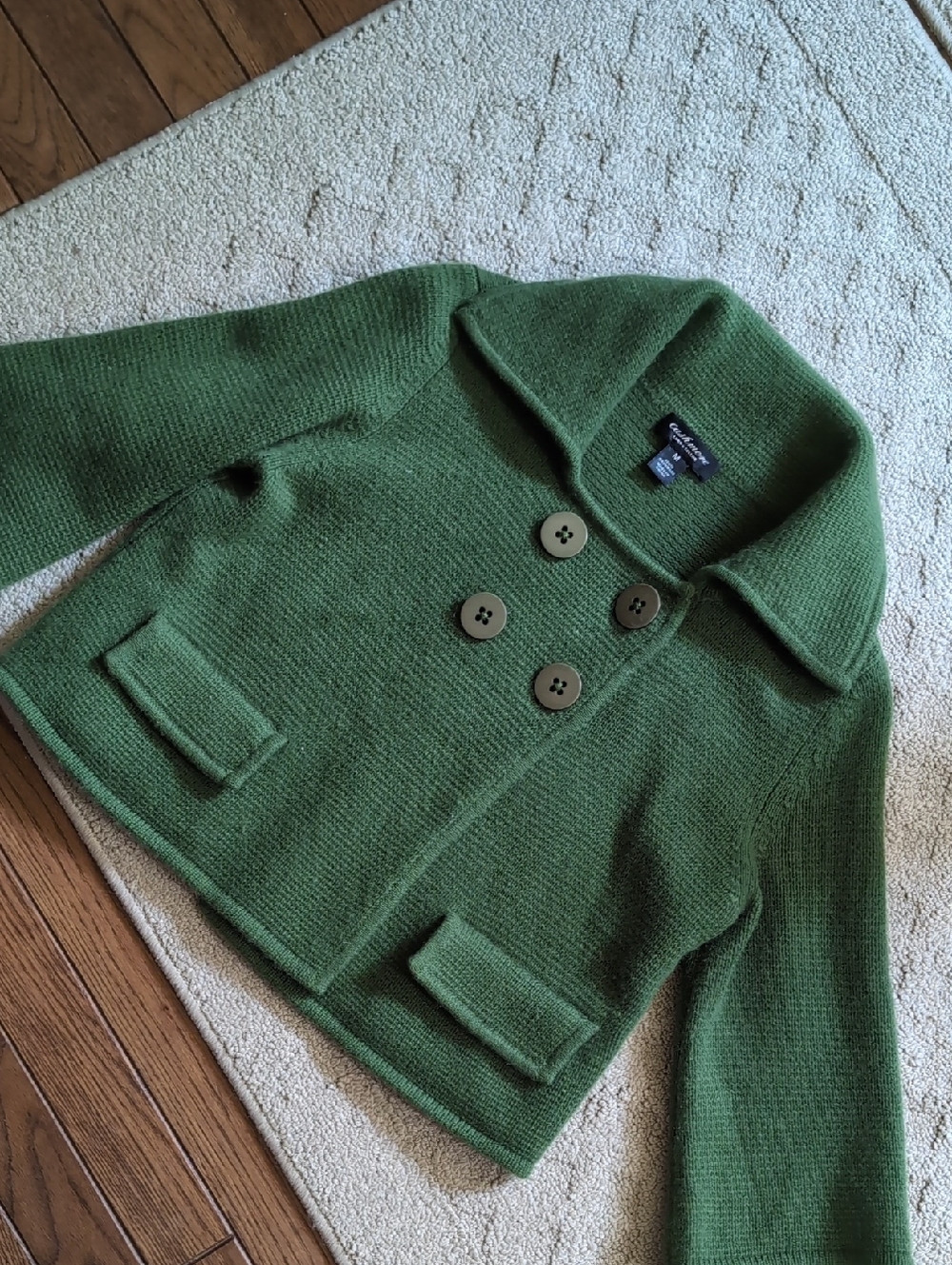 Lord & Taylor Cashmere Sweater in Olive